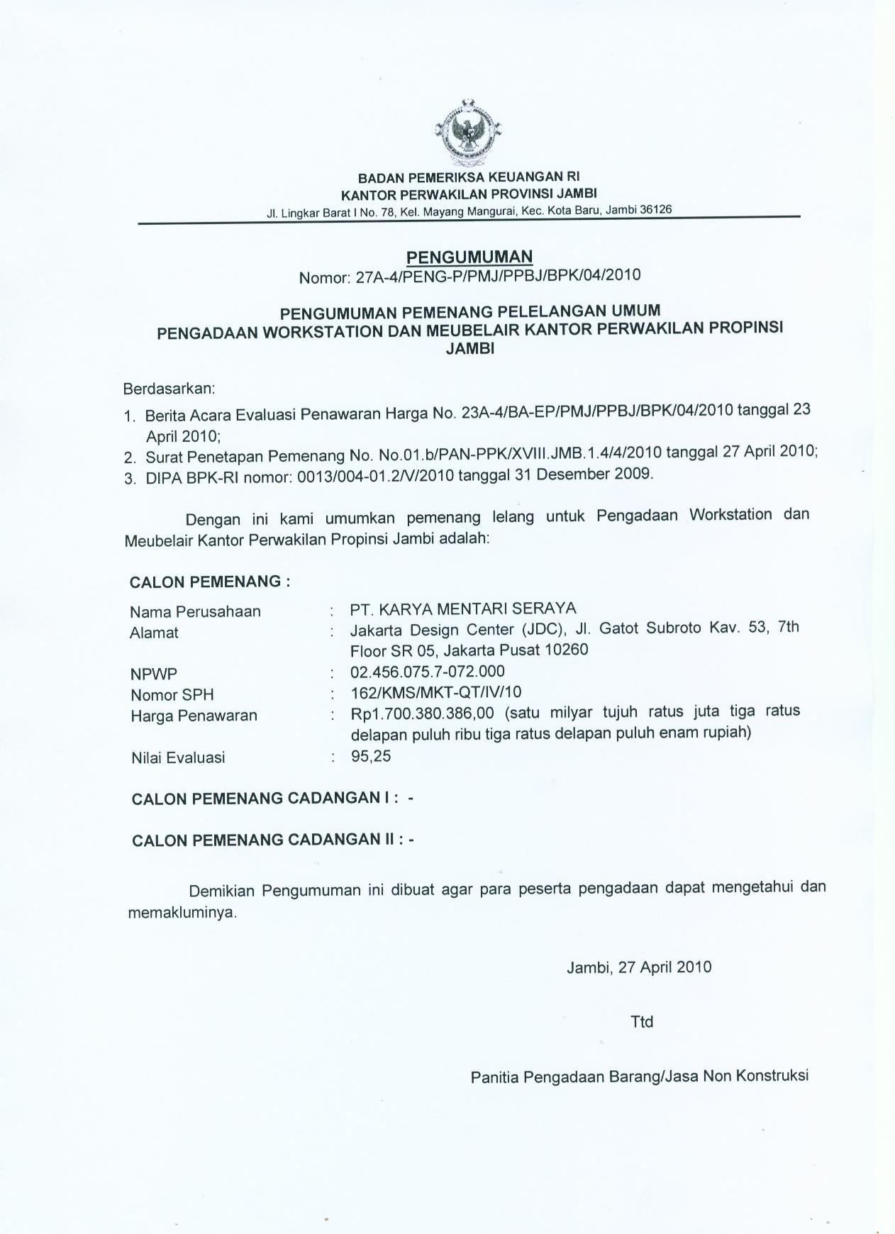Pengumuman